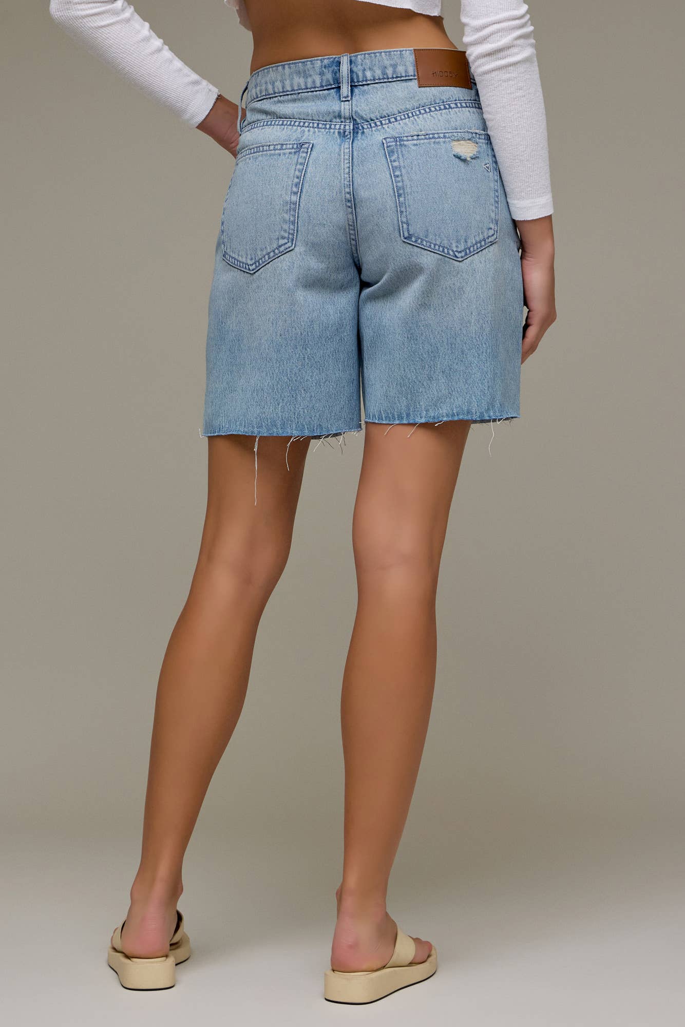 Mom 7 1/2" inseam Denim Shorts