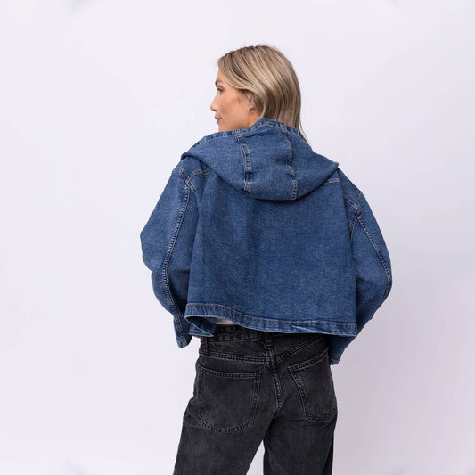 Jesus Loves You Denim Hoodie